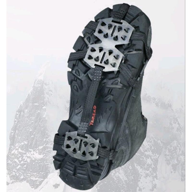 【樂樂的銅板雜貨店】賞雪 一雙價 超殺出清價 24齒防滑冰爪鞋套  釘鞋  雪地防滑鞋套 L號：彈性41～46-細節圖2