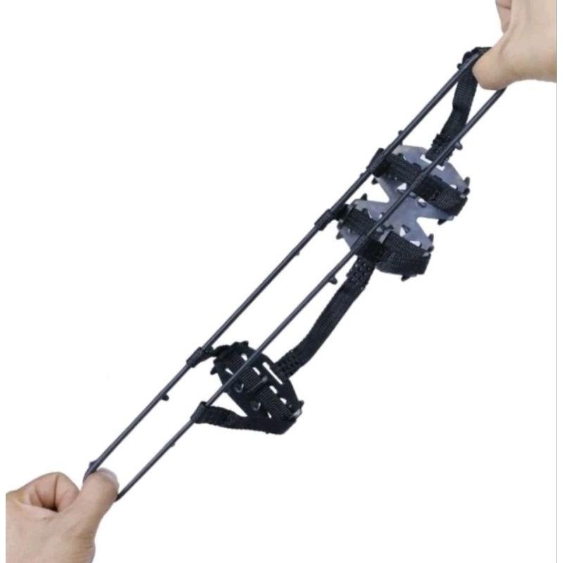 【樂樂的銅板雜貨店】賞雪 一雙價 超殺出清價 24齒防滑冰爪鞋套  釘鞋  雪地防滑鞋套 L號：彈性41～46-細節圖3