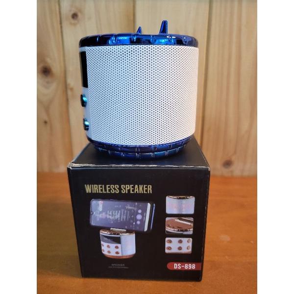 【樂樂的銅板雜貨店】DS-898藍牙音響喇叭 附手機支架功能 藍色 小巧時尚隨意放 露營必備-細節圖3