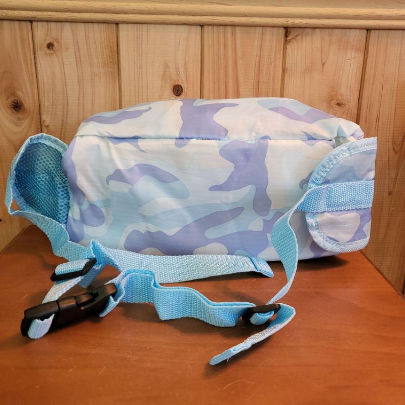 【樂樂的銅板雜貨店】迷彩藍兩用包 後背包 腰包 輕便好收納-細節圖3