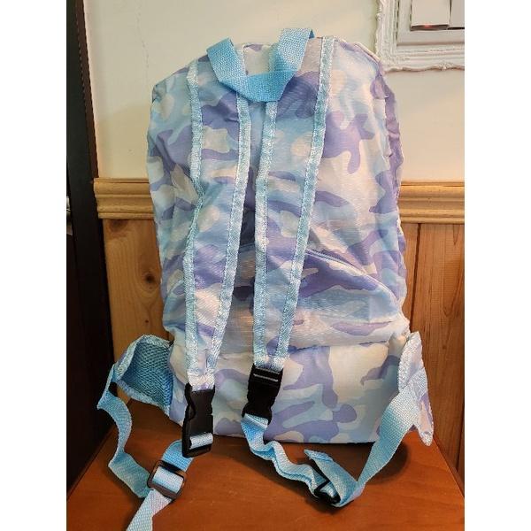 【樂樂的銅板雜貨店】迷彩藍兩用包 後背包 腰包 輕便好收納-細節圖4