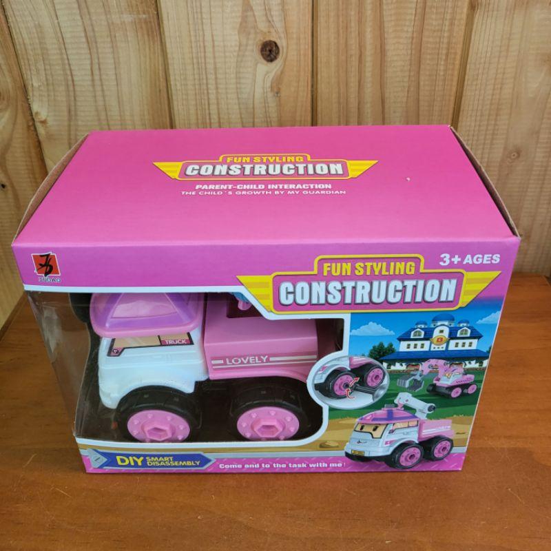 【樂樂的銅板雜貨店】兒童拼裝工程車 可拆裝擰螺絲 組裝益智玩具 男女孩 寶寶套裝 早教玩具-細節圖2