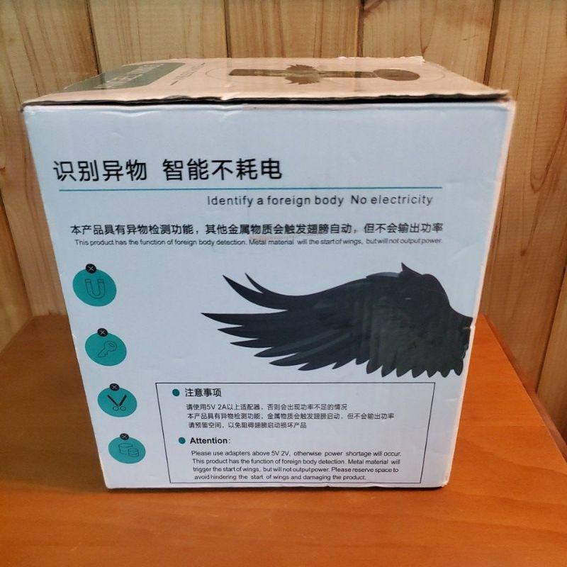 【樂樂的銅板雜貨店】天使之翼 無線座充 無線充電 手機充電座 充電翅膀自動開啟 充飽翅膀收起-細節圖2