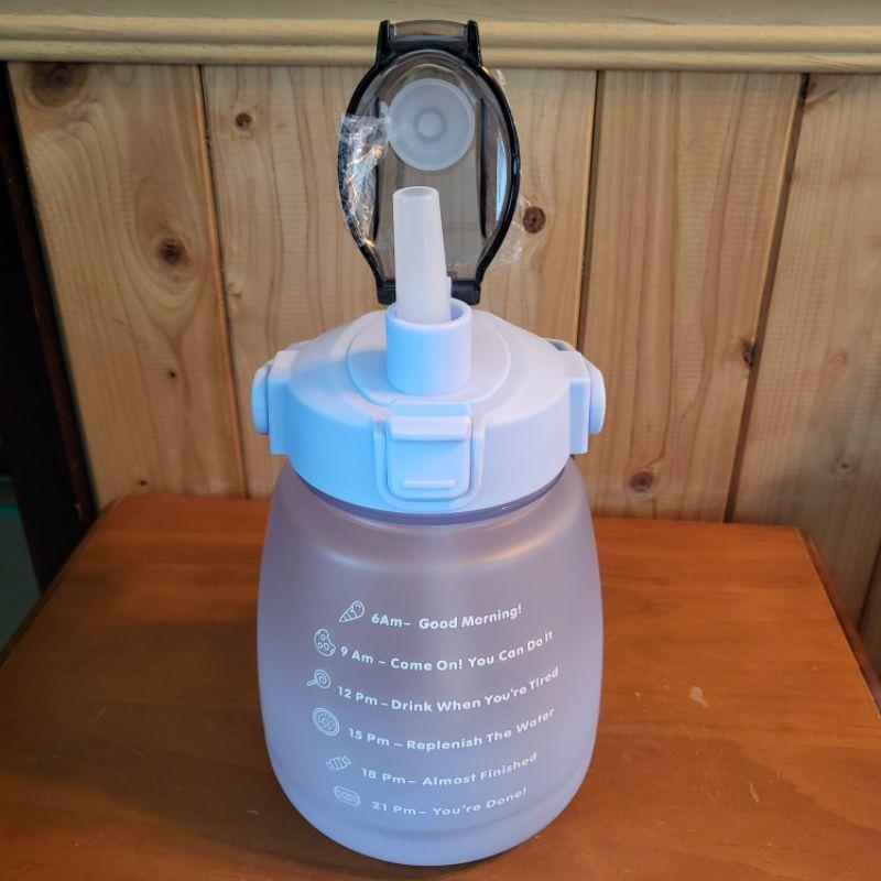 【樂樂的銅板雜貨店】漸變磨砂大肚吸管杯1200ML(附吸管+背帶) 大肚杯 吸管杯 防漏吸管杯 隨行杯 胖胖杯 杯帶-細節圖2