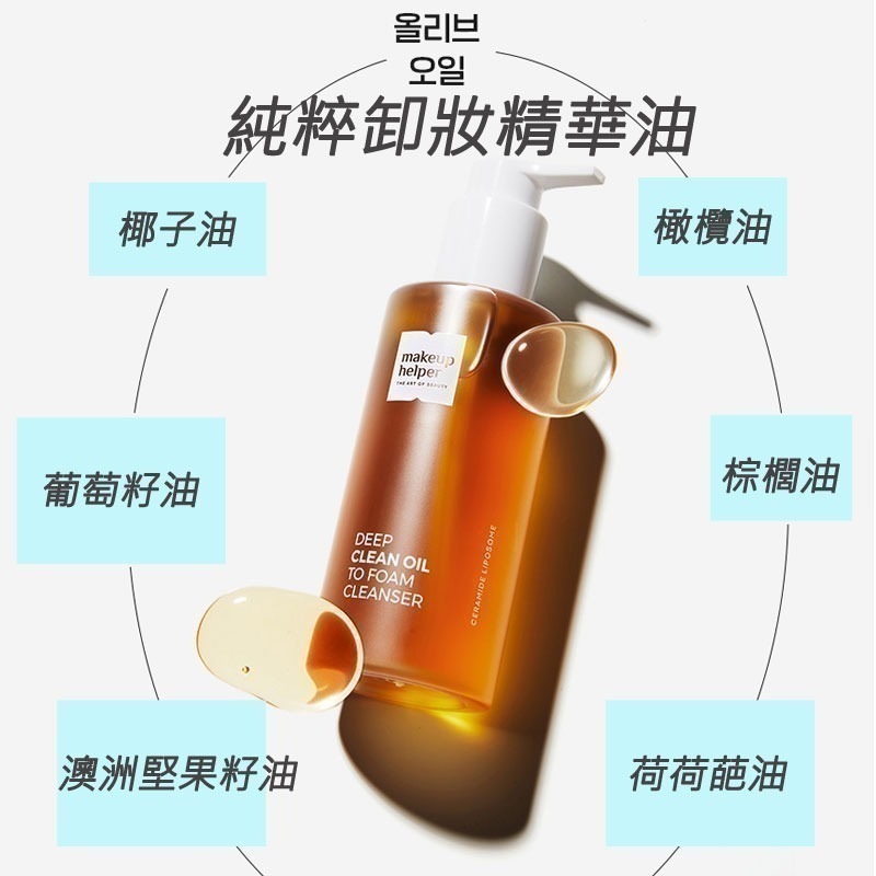 【神奇泡泡卸妝油】韓國 Makeup Helper  卸妝+洗臉  泡泡卸妝油 清潔  彩妝卸妝 200ml 瓶-細節圖3