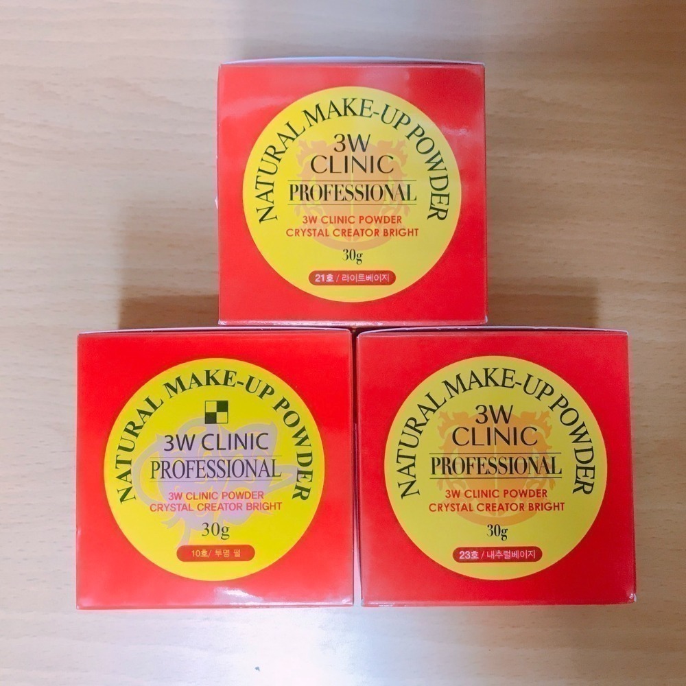 3W CLINIC MAKE-UP POWDER 細緻定妝蜜粉 30g 21淺米色 23自然米 10珍珠光澤 婚禮秘書-細節圖5