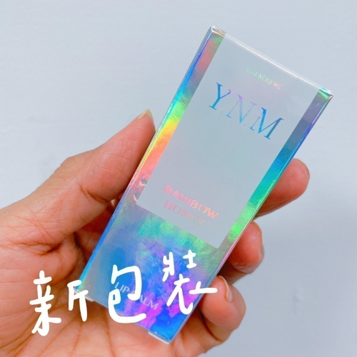 韓國 YNM 彈壓式設計 彩虹蜂蜜變色護唇膏 3g 新包裝 蜂蜜潤澤唇膏 無色 3g