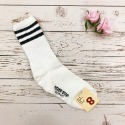 韓國襪子 女襪 休閒 運動 三槓 女襪學院風短靴潮襪子女 中筒襪 條紋-規格圖3