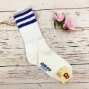 韓國襪子 女襪 休閒 運動 三槓 女襪學院風短靴潮襪子女 中筒襪 條紋-規格圖3
