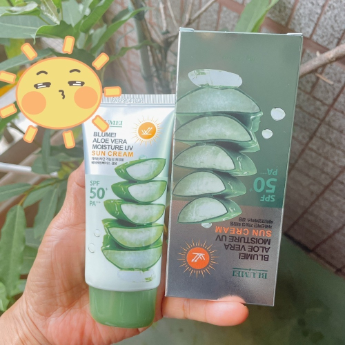 韓國 BLUMEI 濟洲蘆薈保濕抗UV防曬霜 70g SPF50+ PA+++