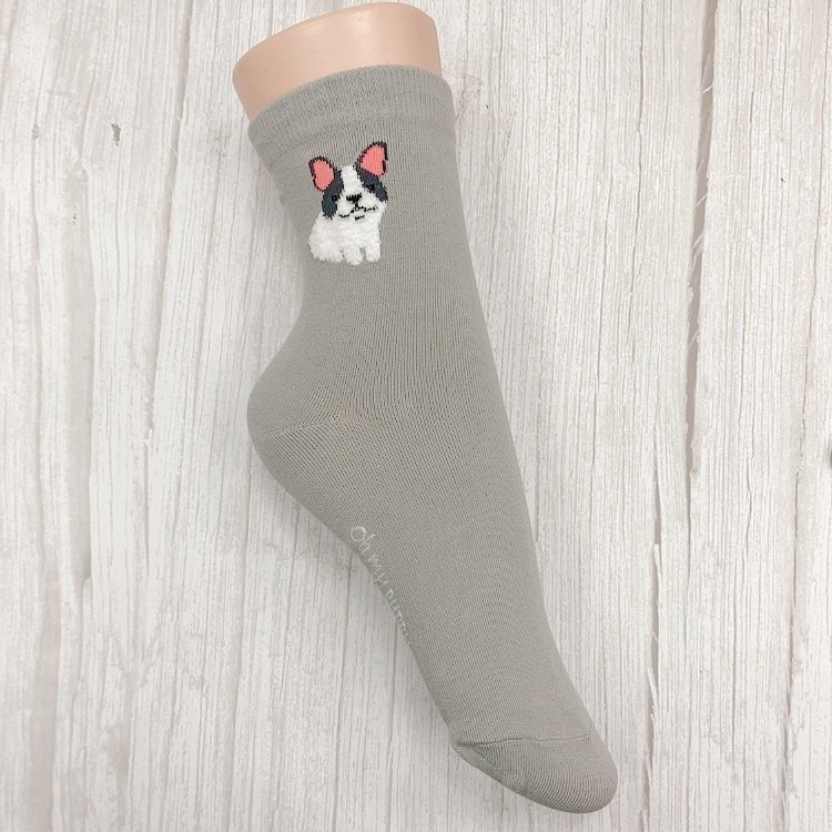 韓國襪子 可愛動物  女襪  素色長襪 中筒襪 狗狗 貓貓 馬爾濟斯 貴賓狗-細節圖4