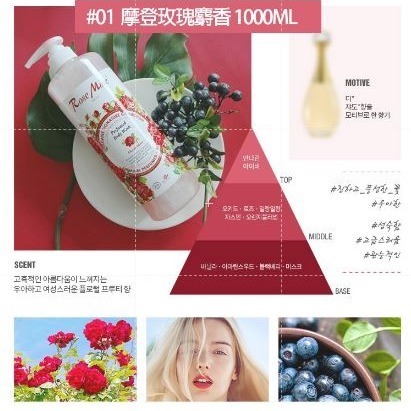 EVAS 韓國 法式調香身體乳 1000ML 大容量 單瓶-細節圖2