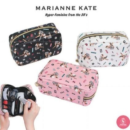 Marianne Kate 美國普普復古風畫報女郎 化妝方型包 旅行收納包 口紅收納 萬用包-細節圖2