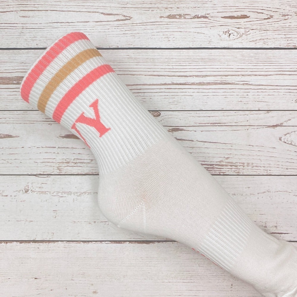 韓國襪子  NAVY 帥襪 後腳跟英文字 長襪 街頭塗鴉風 原宿風  潮流襪 條紋襪-細節圖4