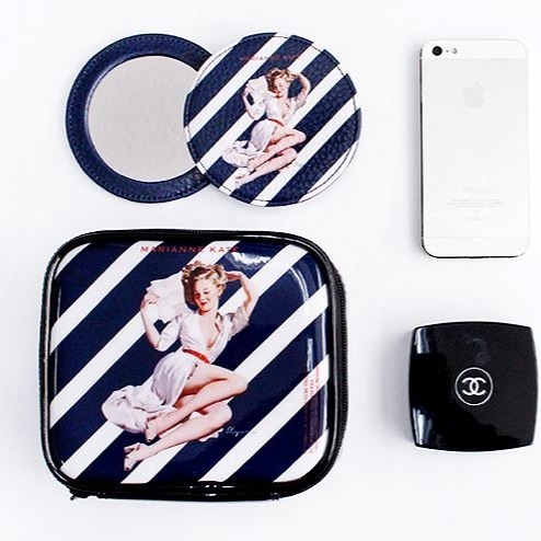 MARIANNE KATE 隨身鏡 化妝鏡 鏡子 圓鏡 補妝鏡-細節圖5