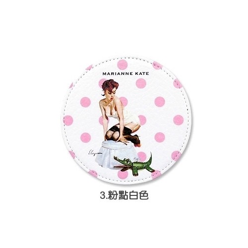 (ivory) 象牙白底 粉色點點