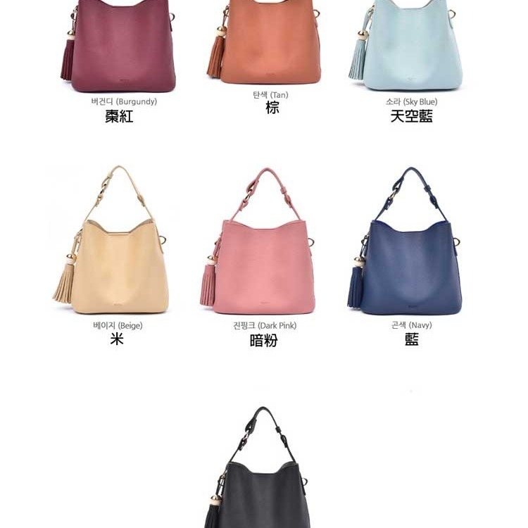 韓國 ROOTY R329 時尚荔枝皮子母包 手提 斜背包 肩背包 流蘇包 出清中-細節圖2