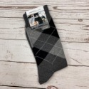韓國襪子 紳士襪 加長版 西裝襪 英倫菱格紋氣質襪 紳士必備 中筒襪 男襪 伴郎襪-規格圖4