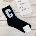 韓國襪  素色大C 潮流襪 HIP HOP襪 長襪 英文字母襪 時尚襪 素色襪-規格圖7