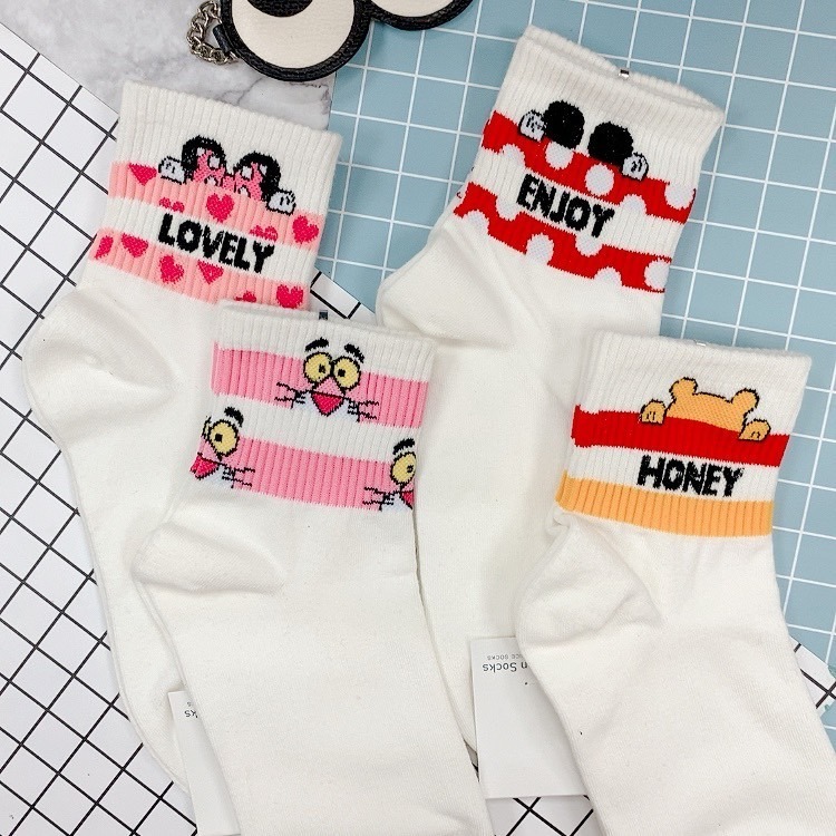 韓國襪子 卡通襪 可愛襪 動漫襪 女襪 學生襪 維尼-細節圖3