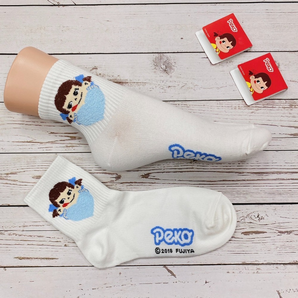 不二家 牛奶妹 PEKO POKO 長統襪 韓國襪子-細節圖5