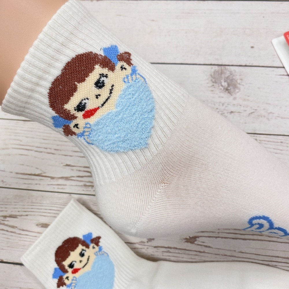 不二家 牛奶妹 PEKO POKO 長統襪 韓國襪子-細節圖6