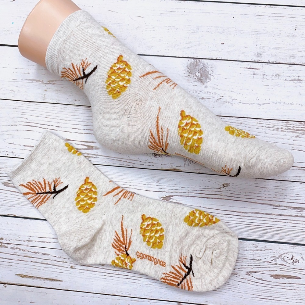 氣質小碎花 山茶花 蒲公英 櫻花 太陽花 向日葵 韓國襪子 女襪 舒適彈性襪 文青風長襪 氣質女襪-細節圖4