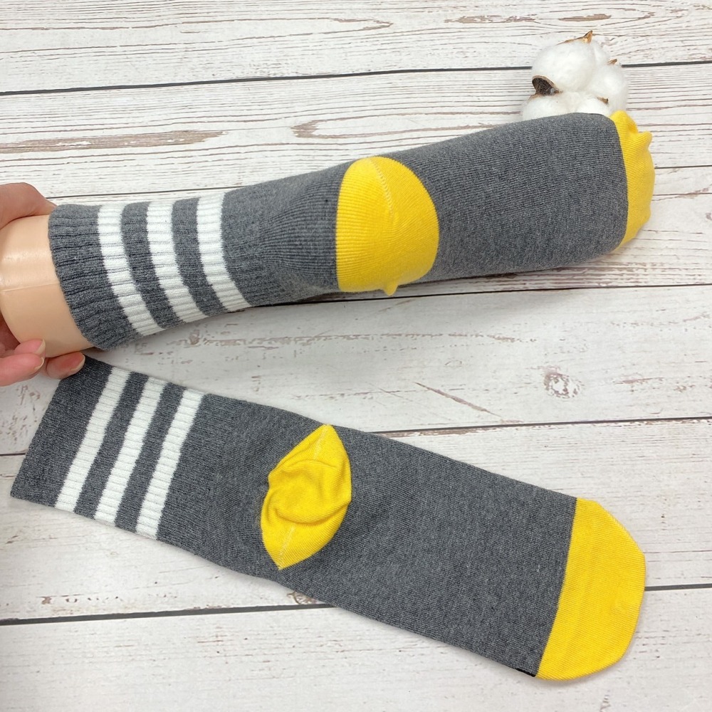 韓國襪子 微笑 長筒襪 條紋襪 表情襪 運動風  正韓襪-細節圖4