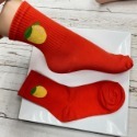 韓襪 手繪水果襪子 夏日水果 玩翻食物襪 長筒襪 夏日清涼水果-規格圖5
