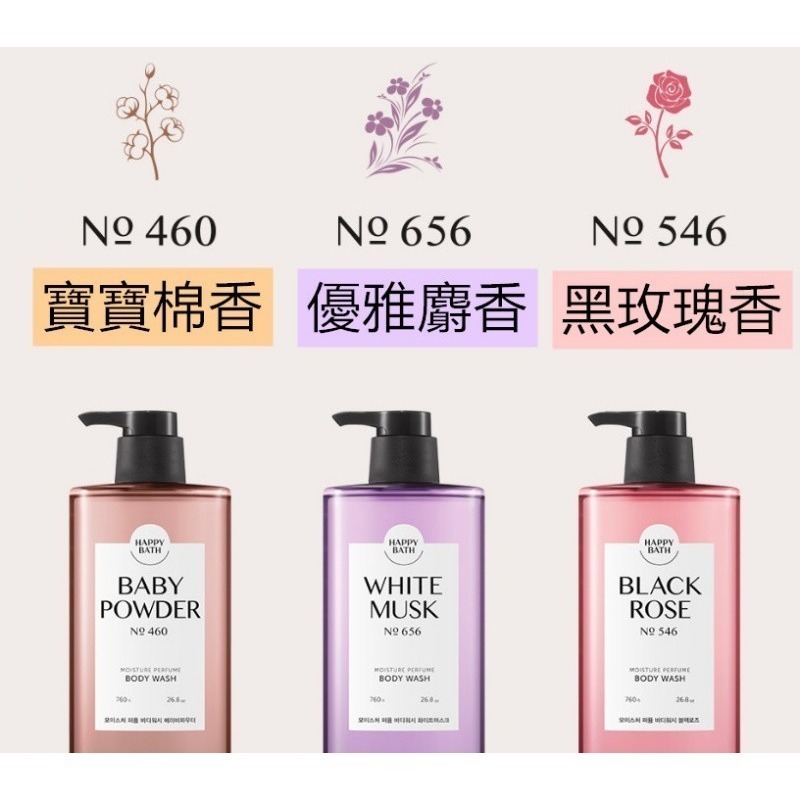 韓國 Happy Bath 植萃精油 弱酸香氛沐浴露系列 760G 單瓶-細節圖2