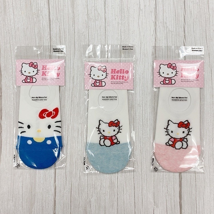 韓國襪子 三麗鷗家族 矽膠防滑隱形襪 HELLO KITTY 美樂蒂 蛋黃哥 船型襪-細節圖6