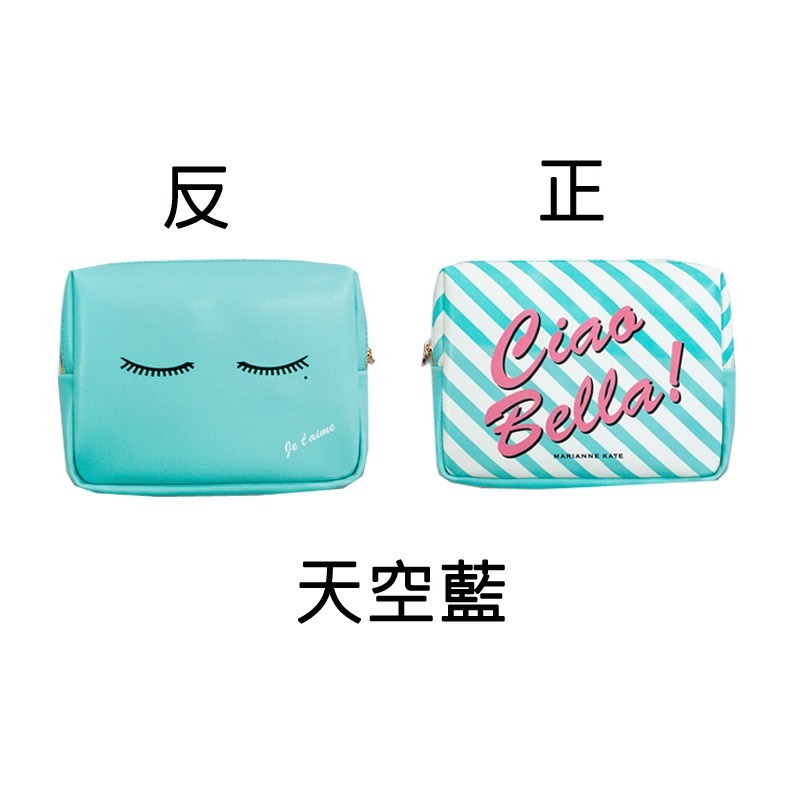 韓國知名插畫 Marianne Kate 瞇瞇眼化妝包(大) 收納包-規格圖6