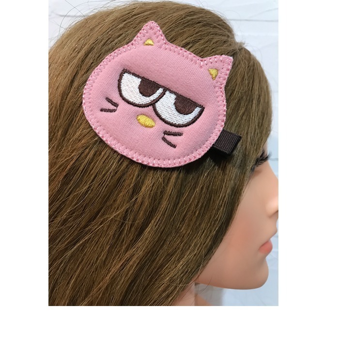 韓國髮飾 髮飾 胸飾 髮夾 手工製作 兒童髮飾瞪眼喵咪 可愛貓咪-細節圖3