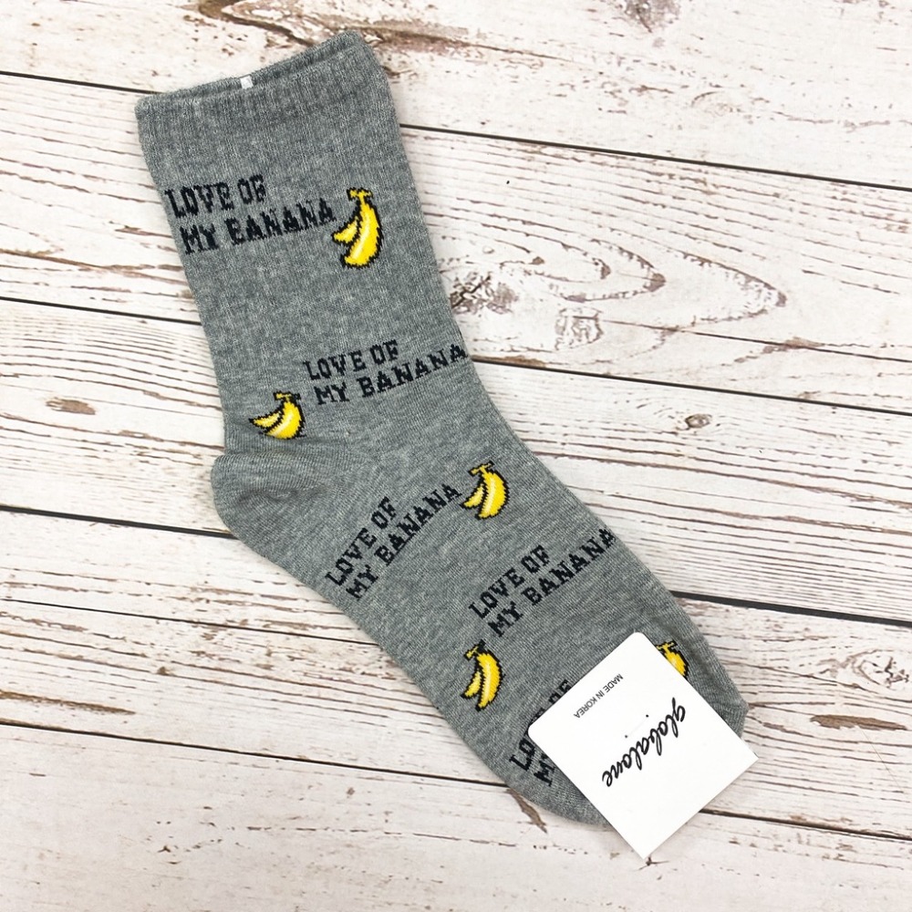 葡萄 櫻桃 草莓 香蕉 酪梨 牛油果女孩 水果襪子 韓國襪子 長筒襪-規格圖4