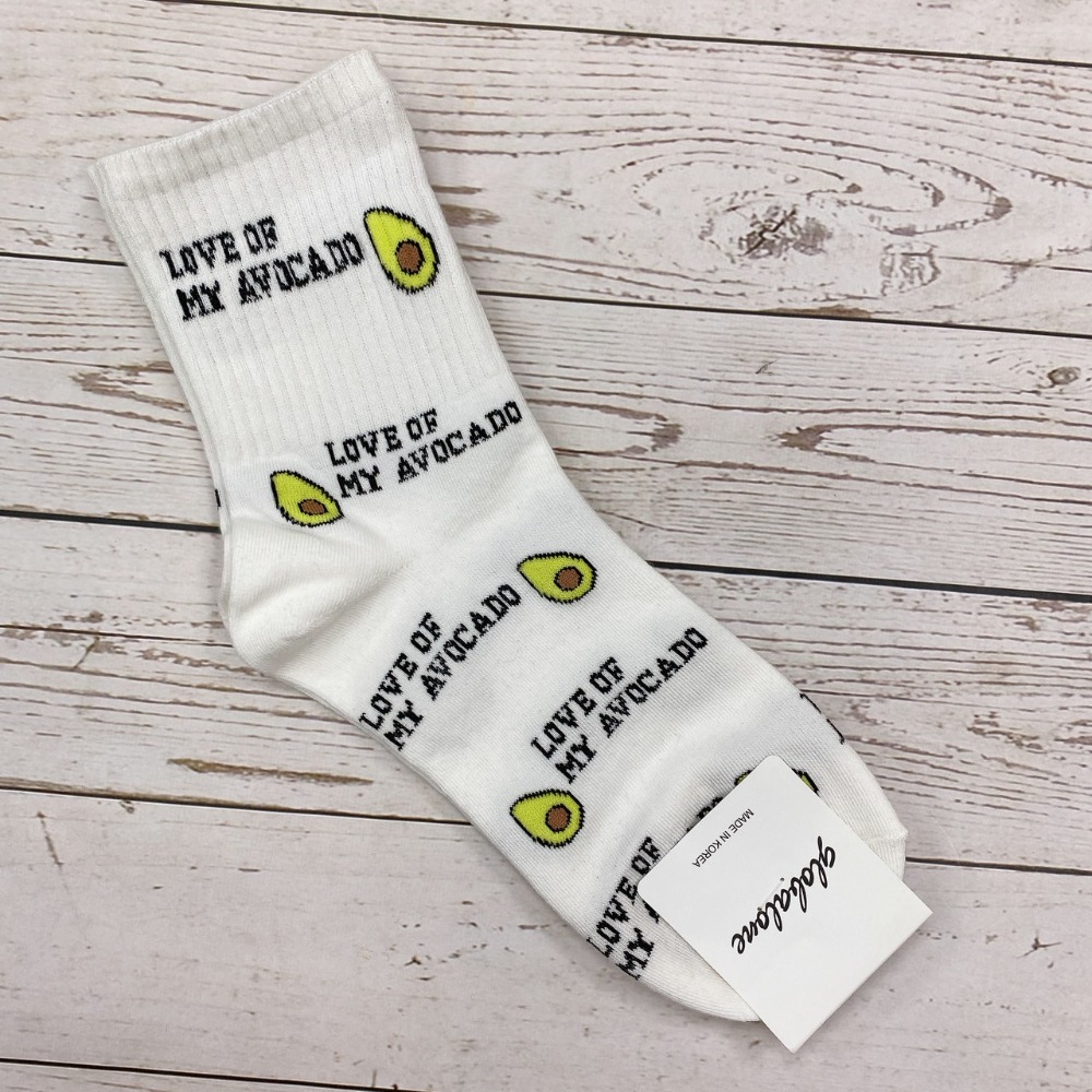 葡萄 櫻桃 草莓 香蕉 酪梨 牛油果女孩 水果襪子 韓國襪子 長筒襪-規格圖4