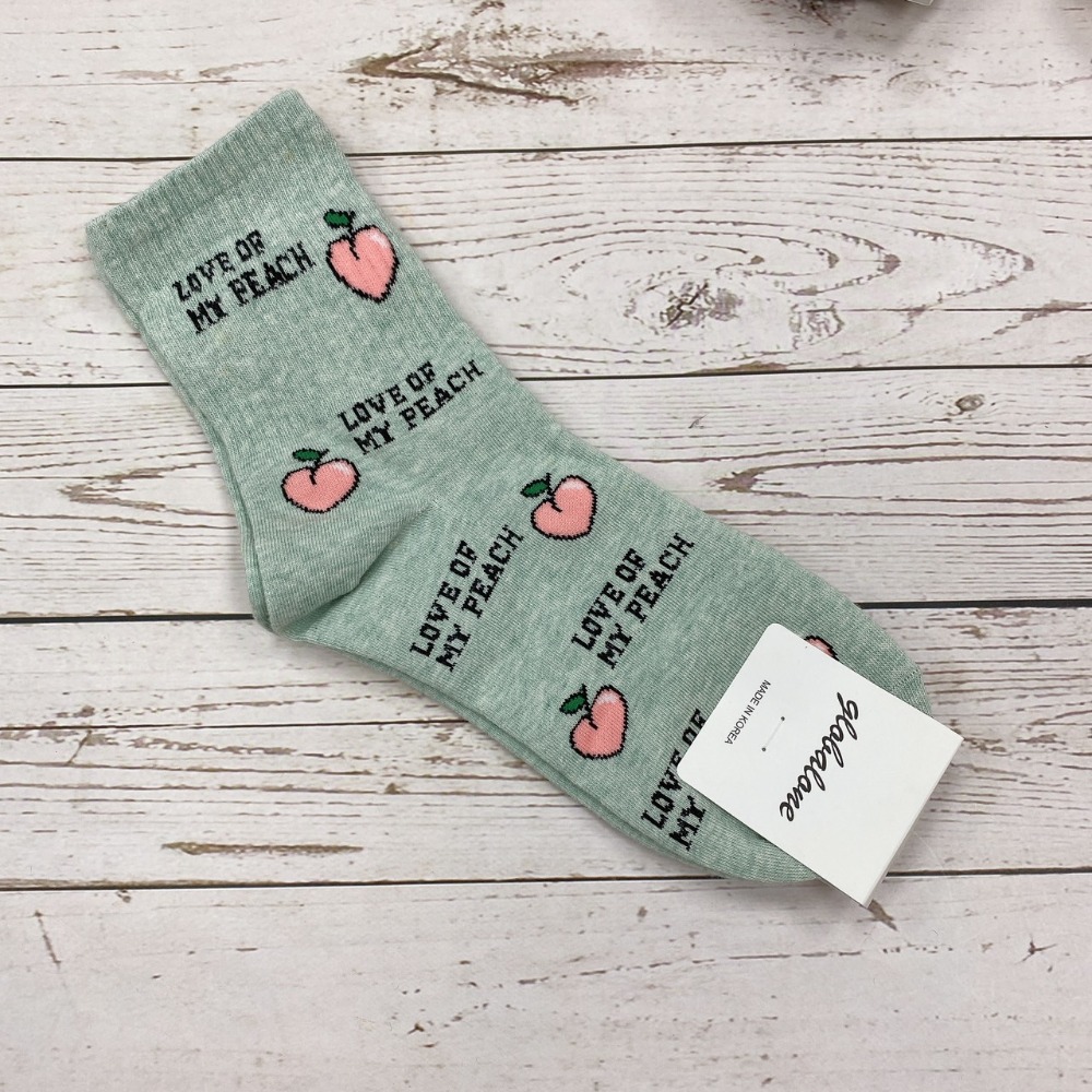 葡萄 櫻桃 草莓 香蕉 酪梨 牛油果女孩 水果襪子 韓國襪子 長筒襪-規格圖4