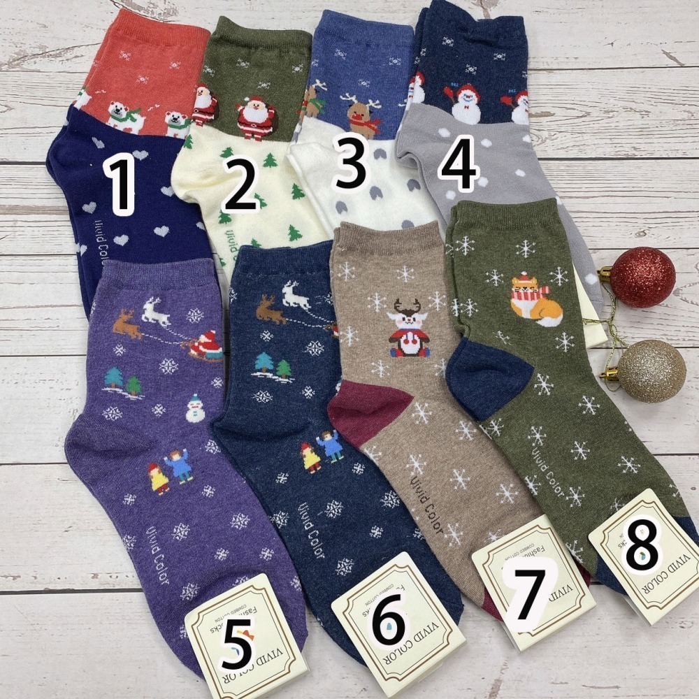 【聖誕襪出清】韓國襪子 聖誕節 聖誕襪 薑餅人 聖誕老公公 麋鹿 雪人 雪橇 聖誕襪子-細節圖2