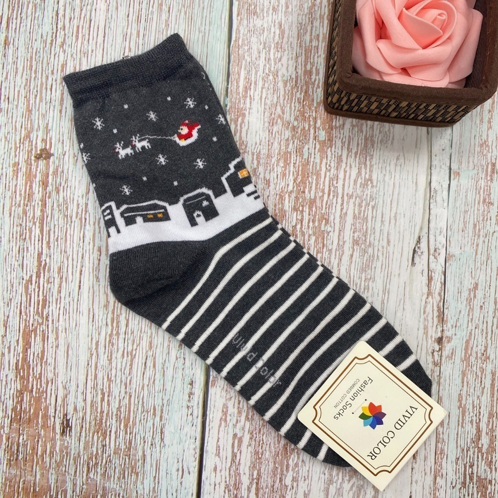 【聖誕襪出清】韓國襪子 聖誕節 聖誕襪 薑餅人 聖誕老公公 麋鹿 雪人 雪橇 聖誕襪子-規格圖6