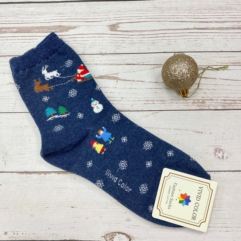 【聖誕襪出清】韓國襪子 聖誕節 聖誕襪 薑餅人 聖誕老公公 麋鹿 雪人 雪橇 聖誕襪子-規格圖6