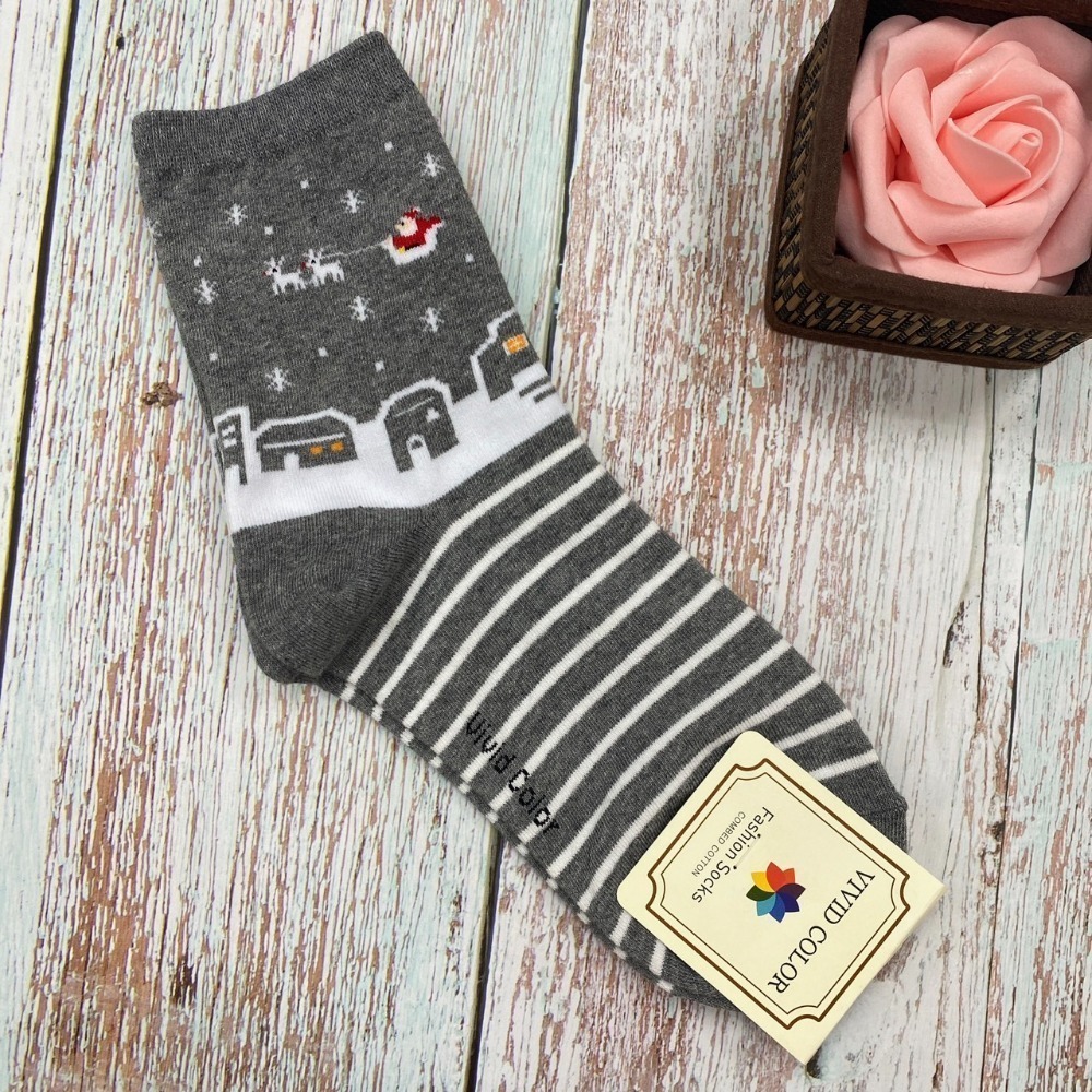 【聖誕襪出清】韓國襪子 聖誕節 聖誕襪 薑餅人 聖誕老公公 麋鹿 雪人 雪橇 聖誕襪子-規格圖6