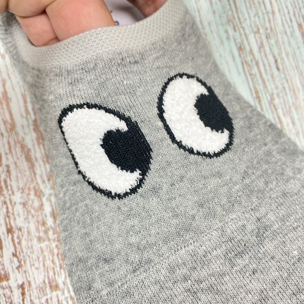 韓國襪子 大眼睛船型襪 矽膠 防滑隱形襪 短襪-細節圖5