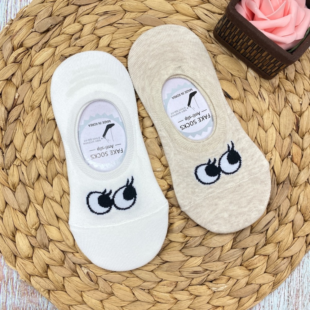 韓國襪子 大眼睛船型襪 矽膠 防滑隱形襪 短襪-細節圖8