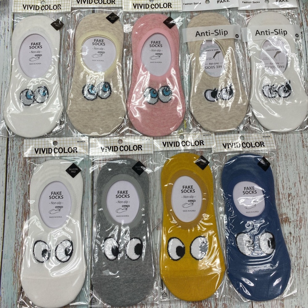 韓國襪子 大眼睛船型襪 矽膠 防滑隱形襪 短襪-細節圖9
