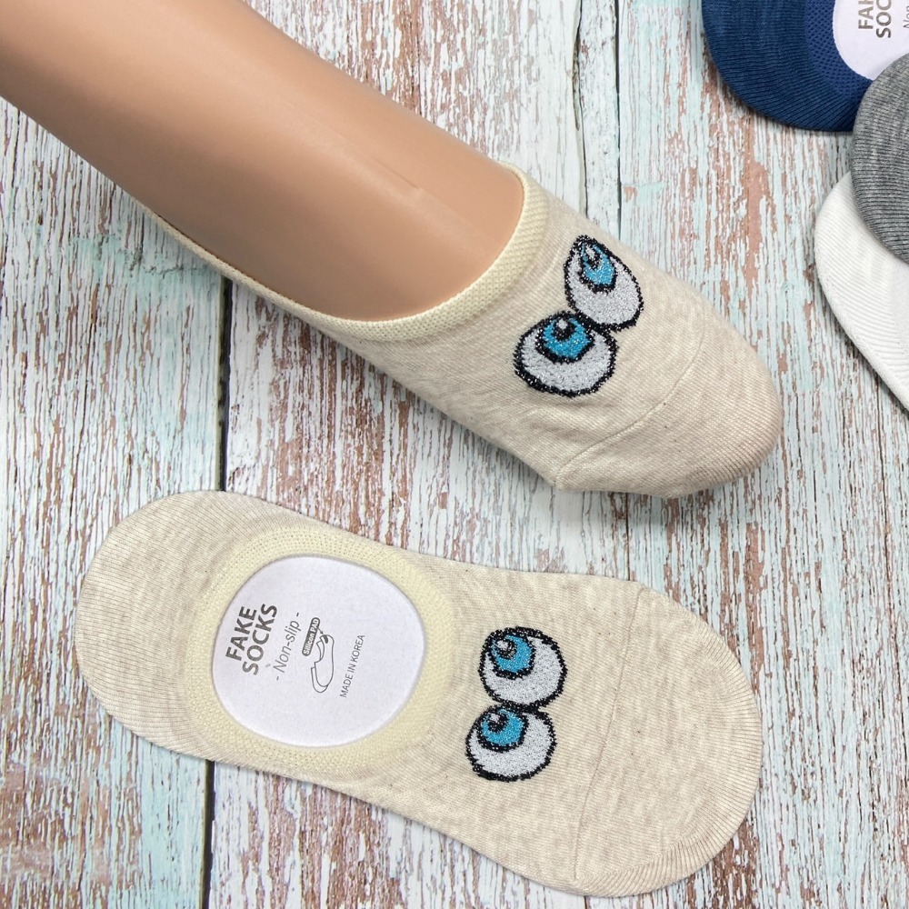 韓國襪子 大眼睛船型襪 矽膠 防滑隱形襪 短襪-規格圖9