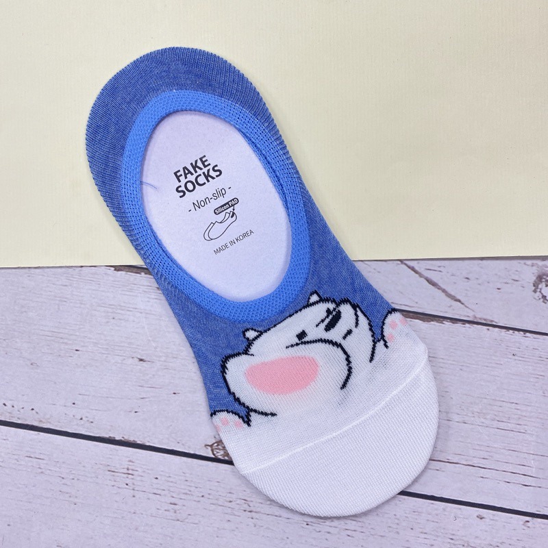 Q版動物 熊熊 飯糰 哈姆太郎 韓國襪子 矽膠防滑隱形襪 船型襪-規格圖5