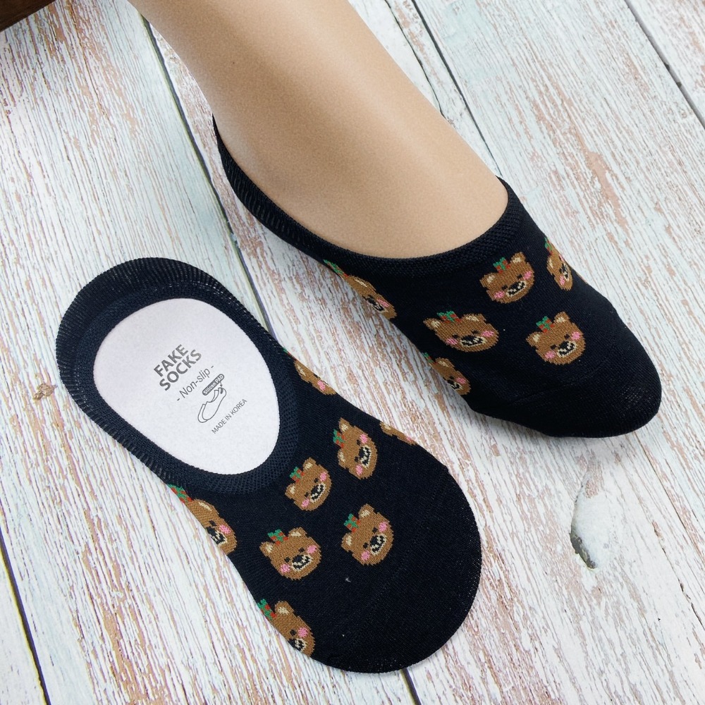 聖誕節 聖誕襪 麋鹿 聖誕老人 雪人 交換禮物 韓國襪子 矽膠防滑隱形襪-規格圖4