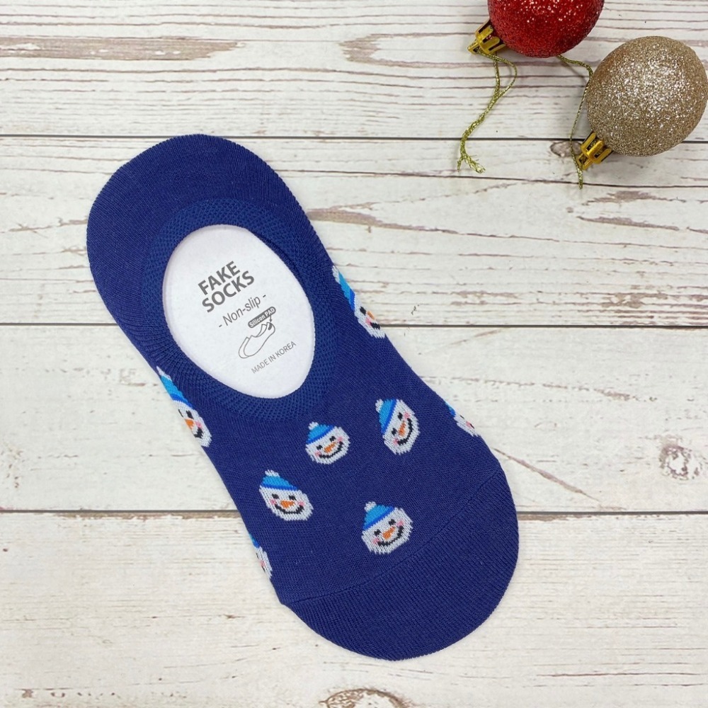 聖誕節 聖誕襪 麋鹿 聖誕老人 雪人 交換禮物 韓國襪子 矽膠防滑隱形襪-規格圖4