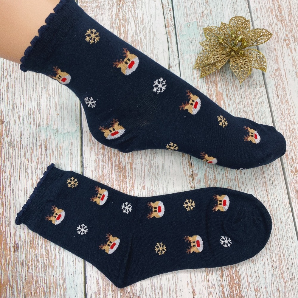 聖誕系列 聖誕襪 聖誕老公公 雪人 麋鹿 韓國襪子 長筒襪 聖誕禮物 交換禮物-規格圖8