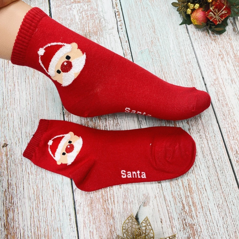 聖誕系列 聖誕襪 聖誕老公公 雪人 麋鹿 韓國襪子 長筒襪 聖誕禮物 交換禮物-規格圖8
