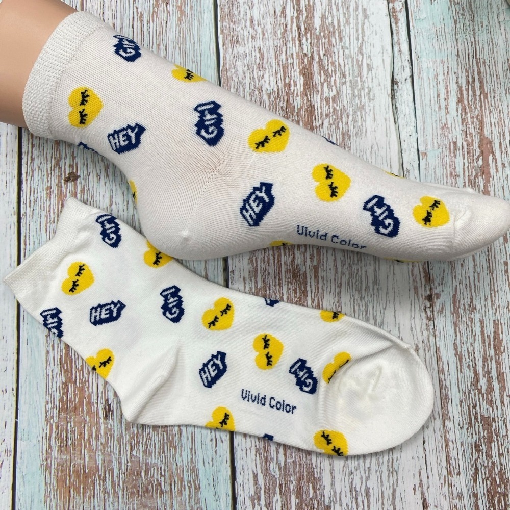 韓國襪子 電玩大作戰 女襪 長襪 笑臉 愛心 學生襪 普普風 甜點 冰淇淋 中筒襪-細節圖3